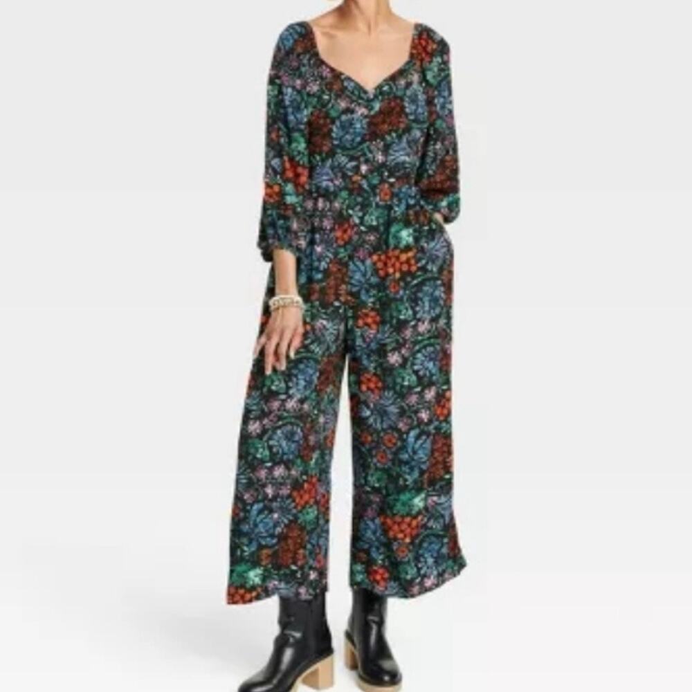 Knox Rose Floral Wide-Leg Jumpsuit